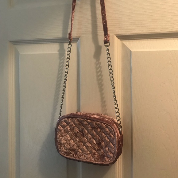 Express blush velvet mini shoulder bag - Picture 2 of 5